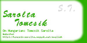 sarolta tomcsik business card